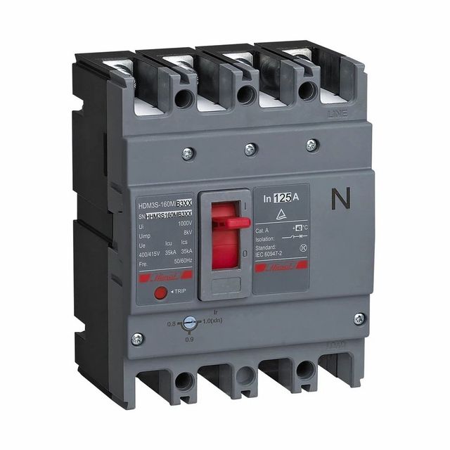 4 Poles Molded Case Circuit Breakers Trip Type Manual No. of Poles 4 Poles Breaking Capacity 15kA Power Range Medium- To High-power - Image 3