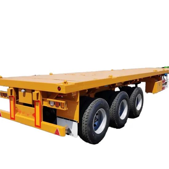3 Axle 40FT Container Semi Trailer Chassis Car Trailers Flat Bed Container Flatbed Semi Trailer - Image 4
