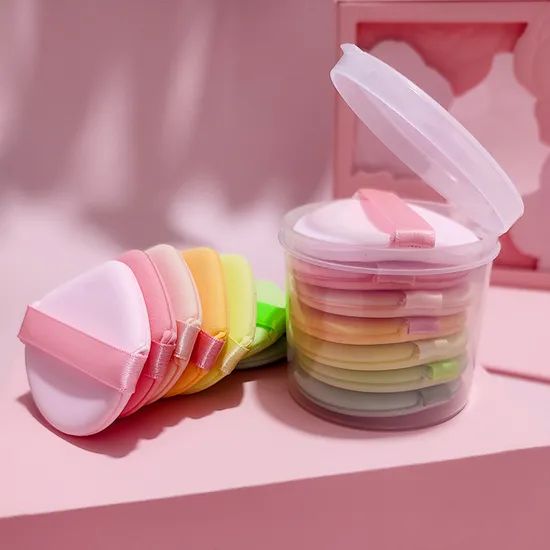 Soft Exquisite Warm Colors Double-Faced Bulk Price Powder Puff High Quality Lightweight Portable Custom Makeup Powder Puff - Image 1