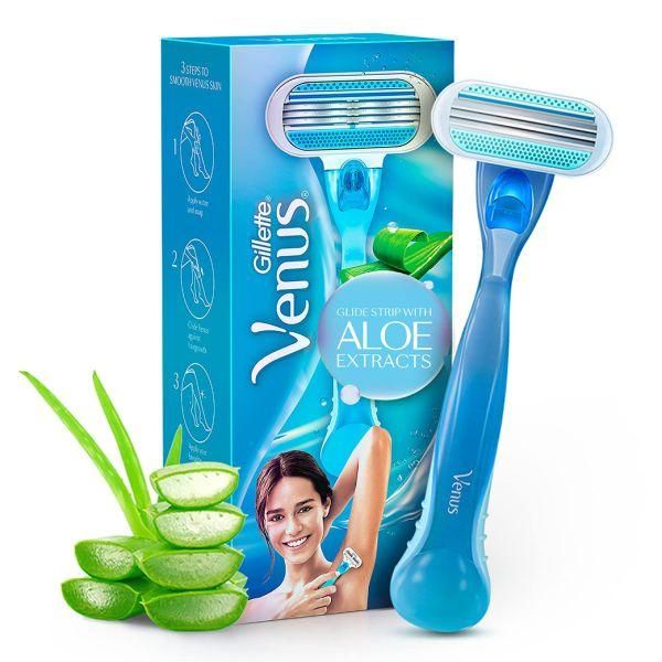 Gillette Venus Women's ComfortGlide White Tea Scented Moisture Bars 3-Blade Disposable Razors - Image 3