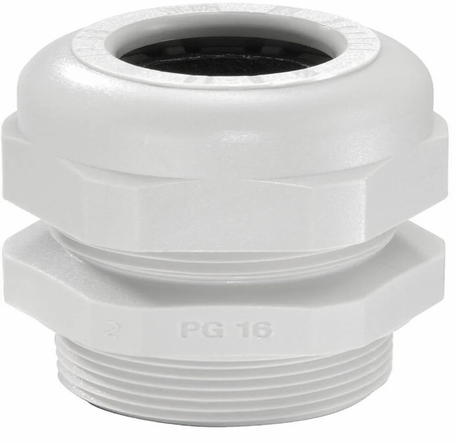 White PVC WISKA SKV 7 LG, Thread Model: PG 16, IP33 IP Rating IP33 Gland Type Pg 7 Head Shape Round Thread Model PG 16 Packaging Type - Image 1