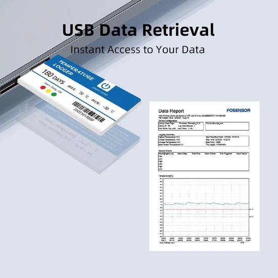 High Quality Fridge Single Use USB Data Loggers Refrigerator Temperature Data Logger - Image 3
