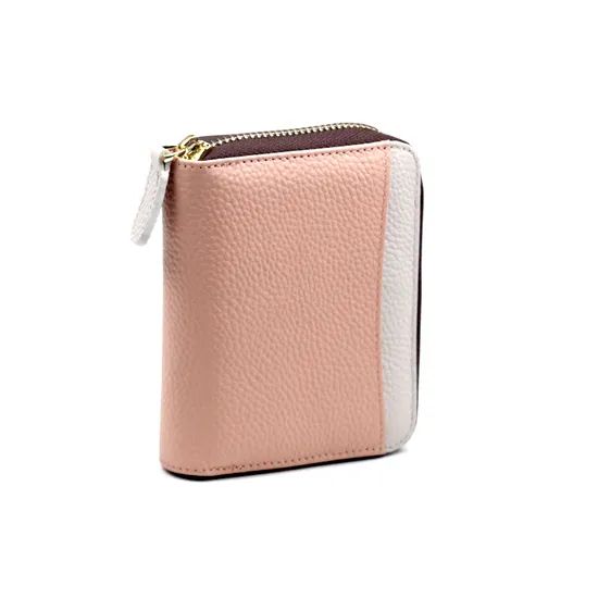 High Quality Popular Pink Color Women Coin Purse Card Holders Zipper Wallet - Image 2