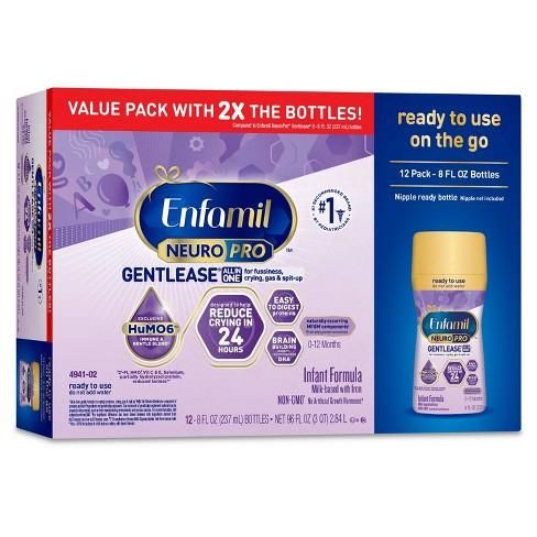 Enfamil NeuroPro Ready-to-Use Baby Formula, Ready to Feed, Brain and Immune Support with DHA, Iron and Prebiotics, Non-GMO, 32 Fl Oz Bottle, Pack of 6 - Image 3