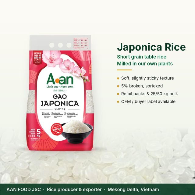 Vietnam Japonica Rice 5% Broken - Short Grain Sushi Rice for Export – product photo 4, product detail gallery