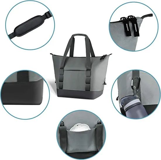 Insulated 30L Large Grey Insulated Lunch Bags Origin China Weight 0.77lb Cold Time >6h Trademark N/A Pump Power 70W Style Tote - Image 5