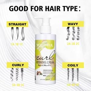 Private Label Frizz Control Products Curl Defining Cream MOQ 1000PCS Use for Daily Model NO. 2057 Trademark YOUTHFUL Specification - Image 2
