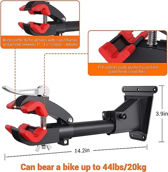 Bicycle Parking Rack Wall Bicycle Wall Mounted Hanger Hook Weight 350g Color Black Origin China Condition New Usage - Image 3