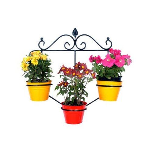 High quality metal planter pot and rack stand 3 piece stand flower pot customized size best selling product - Image 4