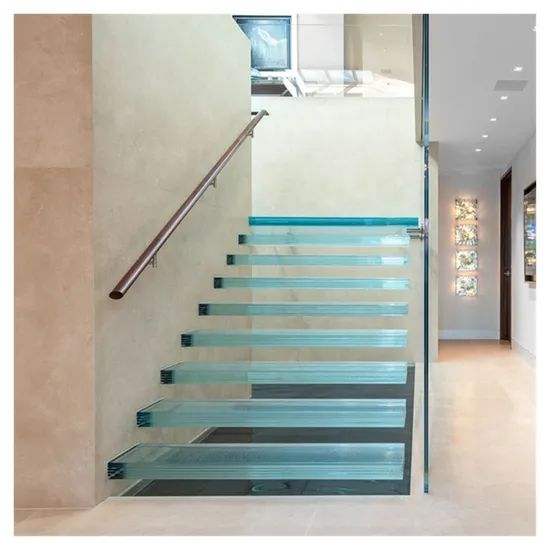 Customized Marble Step Curved Stairs Glass Railing Spiral Stairs - Image 6