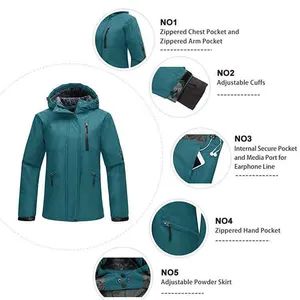 Waterproof Windproof Warm Winter Womens Ski Jackets - Image 2