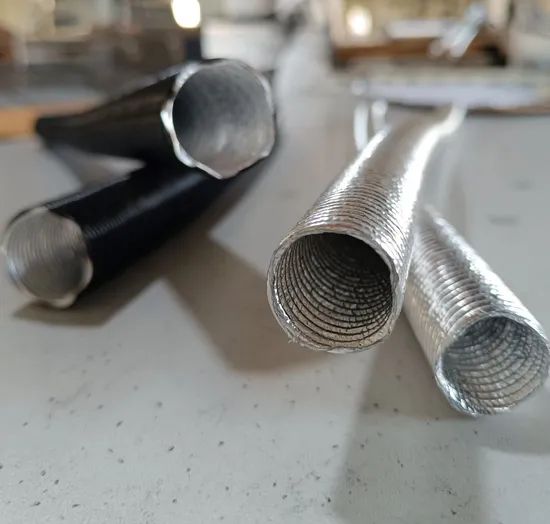 60mm Aluminum Foil Glass Fibre Heat Tube for Engine Parts Colour Silver HS Code 701959 Trademark JNFLEX Type Exhaust Pipe - Image 6