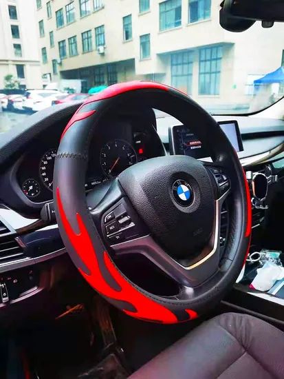 Latex Steering Wheel Covers Payment T/T Origin China Size Universal Brand Pengzhan Color Red/Black Logo Accepetance Model NO. - Image 3