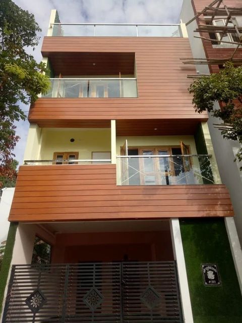 Brown Matte HPL Cladding Work, Thickness: 8 mm Color Brown Thickness 8 ...