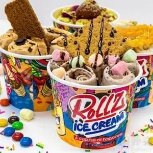 Double PE Coated Paper Ice Cream Bowl with Spoons - Image 4