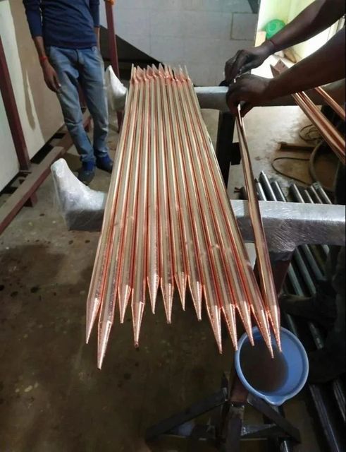 Solid Copper Earth Rods Thickness 12 mm Length Of Rod 1 Metre Country of Origin Made in India Installation Service Earthing Electrode Installation - Image 3