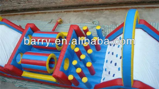 Competitive Racing Track Dual Lane Inflatable Obstacle Course with Tunnel for Parties - Image 6