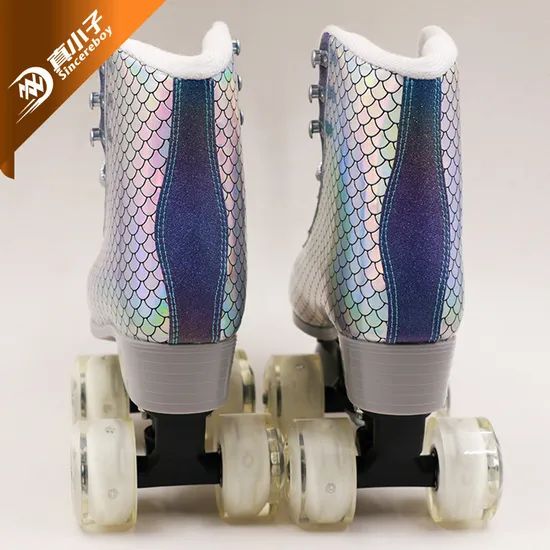 Double Row Skates Suitable 4 Wheel PU Flash Roller Skates - Image 6
