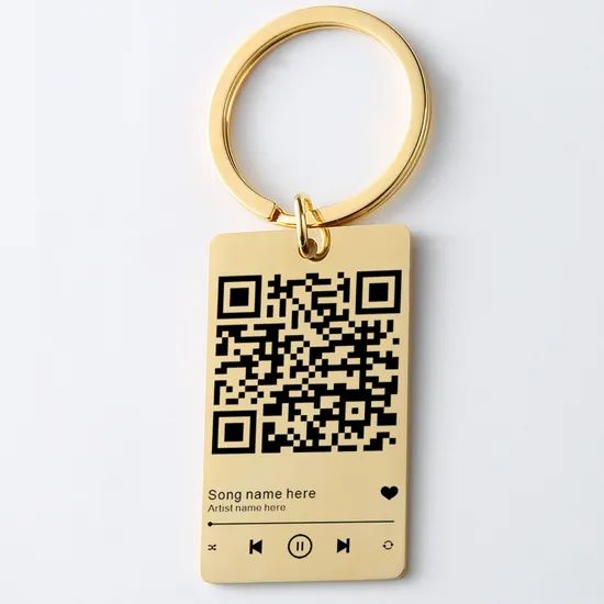 Fashion Metal Arts-Crafts Custom Qr Code Scan Keychain Song Music Spotify Keychain - Image 4