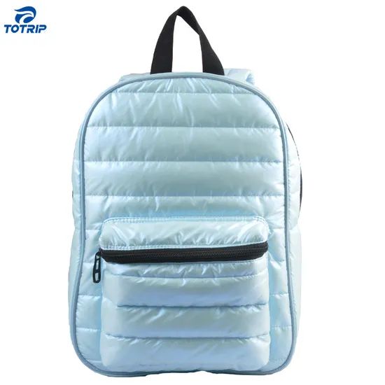 Custom Casual Lightweight Puffer Backpack Size 23" Color Black Style Sport MOQ. 500 PCS Origin China Type Backpack HS Code - Image 2