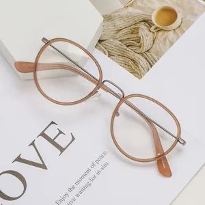Handmade Classic Design Round Acetate Metal Optical Frames - Image 2