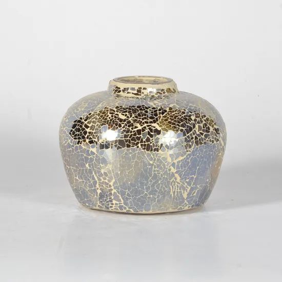 for Sale Handmade Mosaic Glass Table Vase - Image 3