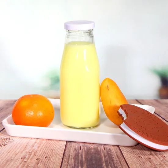 Round Milkshake Bottle for Yoghurt and Beverages with Custom Label - Image 1