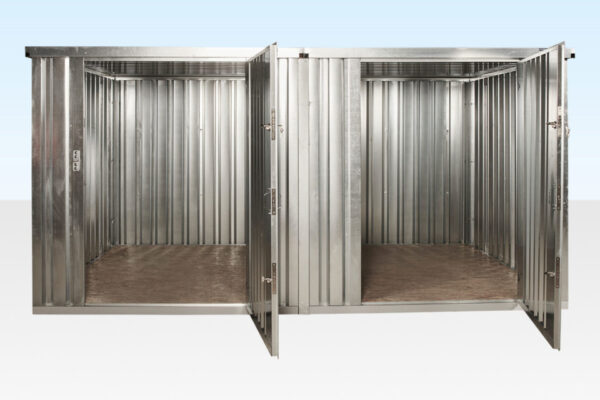 Flat Pack Containers / 3M X 4.2M Side Linked Flat Pack Container Bundle (Galvanised) - Image 1