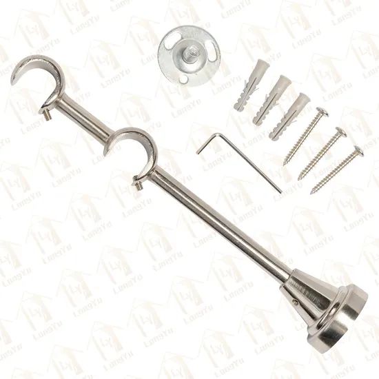 Aluminum Single Curtain Rod Brackets, Curtain Pole Brackets - Image 4