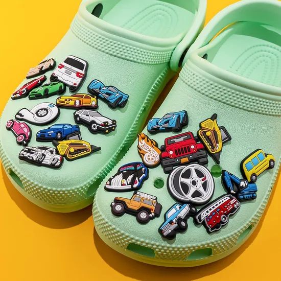 Wholesale New Arrival Custom PVC Trucks Shoe Decorations Thick 3mm Origin Fujian Model NO. HYB Weight 2g/Piece Custom Style - Image 1