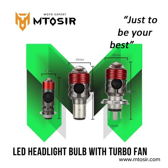 Universal LED Headlight Bulb with Turbo Fan Motorcycle Accessories - Image 3