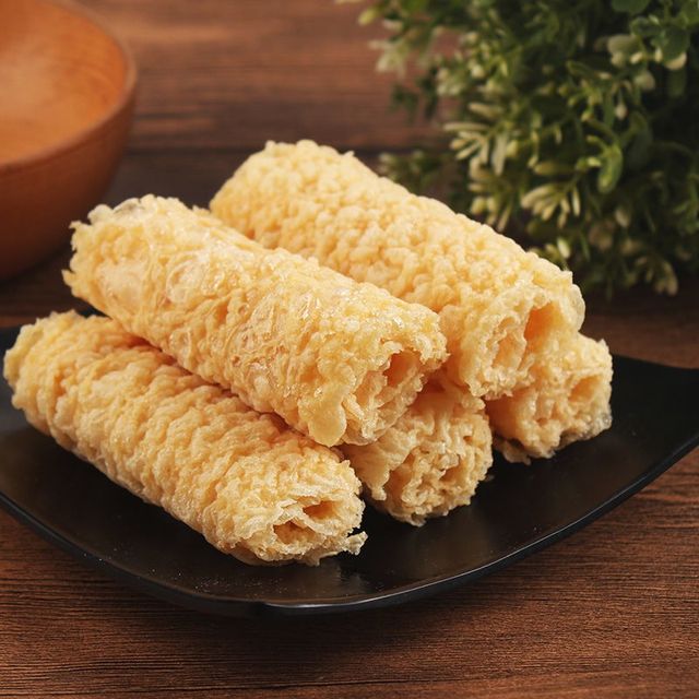 HACCP Certified Deep Fried Bean Curd Skin Roll Golden Fried Dry Bean Curd Sheet Roll - Image 3