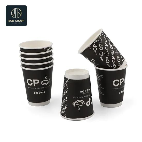 Customized Logo Printed Single Wall Coffee Cup Packaging Disposable Paper Cup - Image 1