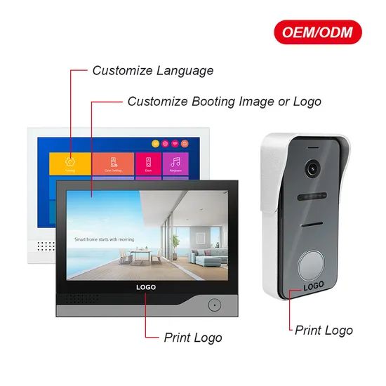 Multi Unit Apartment Intercom Wired 7" Monitor Video Intercom Doorbell Door Phone Audio Visual Intercom System - Image 6