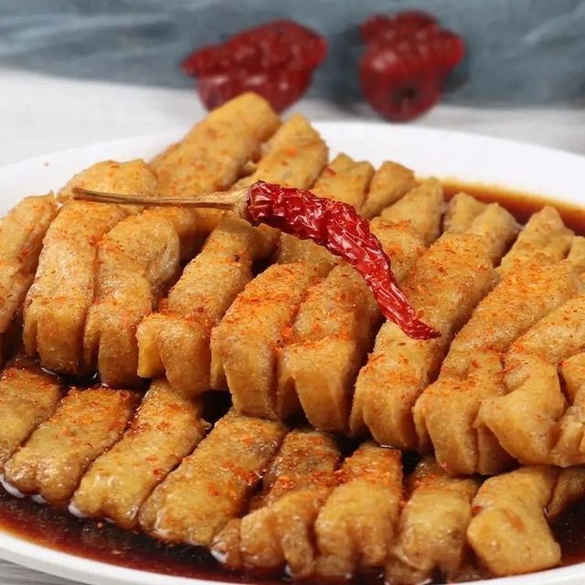 Factory Wholesale Top Level Fried Tofu Fried Tofu Strings Deep Fried Bean Curd String - Image 6