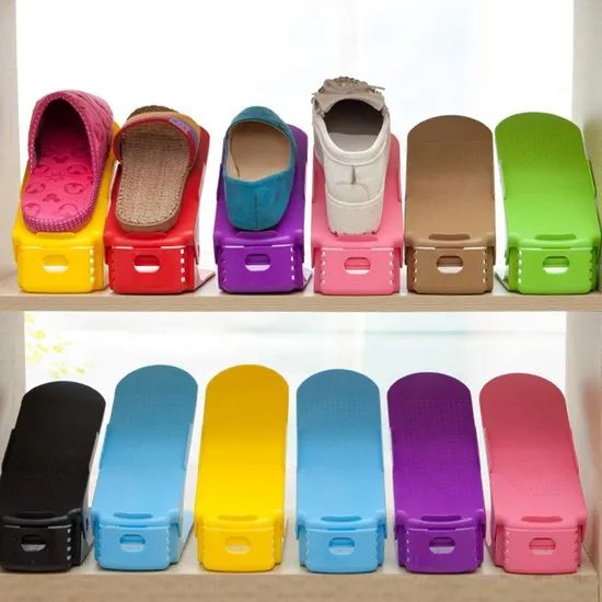 Space Saving Double Shelf Shoe Rack - Image 1