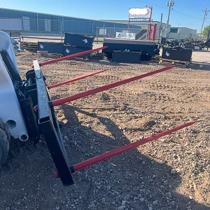 2026 Jenkins Iron & Steel 8′ Dual Round Bale Spear Skidsteer Attachment - Image 3