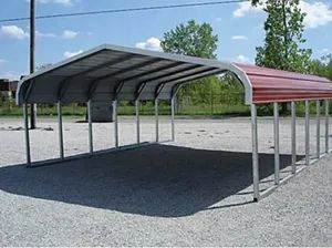 SC134 OEM Steel Structure Building Outdoor 2 Car Shed Garages For Parking - Image 4