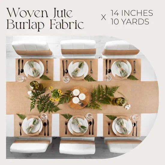 Customized Rectangle Rustic Natural Burlap Table Runners Jute Table Runners for Wedding - Image 6