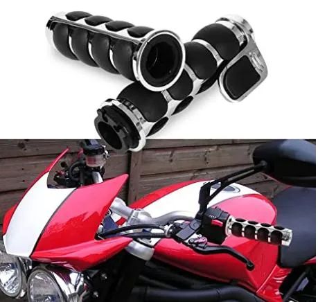 Universal Motorcycle Hand Grips for 1" / 25mm Handle Bars - Image 6