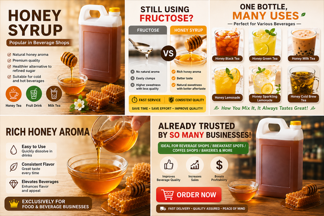 Foodservice Premium Honey Syrup in Bulk for Tea, Coffee & Desserts Taiwan Supplier - Image 3