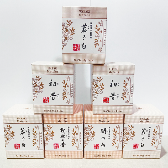 BEST IPPODO TEA Premium Japanese Matcha Collection – Wakaki, Hatsu, Ikuyo, Kan & Sayaka (40g & 100g Packs) - Image 1