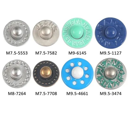 Fashion Custom Logo Engrave Metal Jeans Rivets Press Stud Head Garment Rivet Buttons - Image 4
