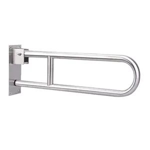 Safety Rails Grab Bar Toilet Handrails Hand Grips Handle Sample Free OEM Welcome Length 750mm Color Silver Folded Folded - Image 3