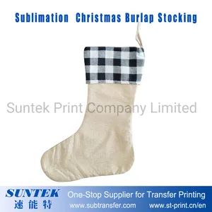 Christmas Burlap Stocking for Sublimation Printing - Image 4