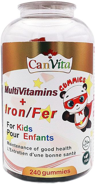 Canvita Kid’s Halal Multivitamins plus Iron Gummy (240 gummies/bottle) all multivitamins for kids for daily use - Image 3