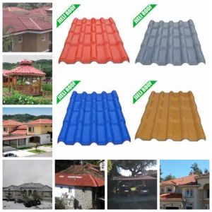 Asa Synthetic Resin Roof Tile for Beach Villas Width 1040mm HS Code 392590 Model NO. R1040 Size 1040*5800mm Color - Image 1