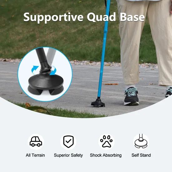Walking Cane Foldable Aluminum Crutches Height Adjustable 78-96cm Lightweight Design Walking Stick - Image 6