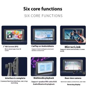 7 Carplay Portable Car Navigation Multimedia MP5 Multi Function Connected Car Bluetooth - Image 3