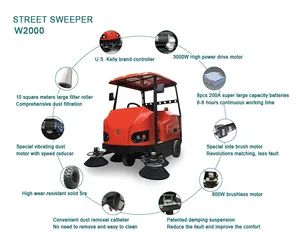 Electric Road Cleaner Machine Equipment Floor Sweeper - Image 3